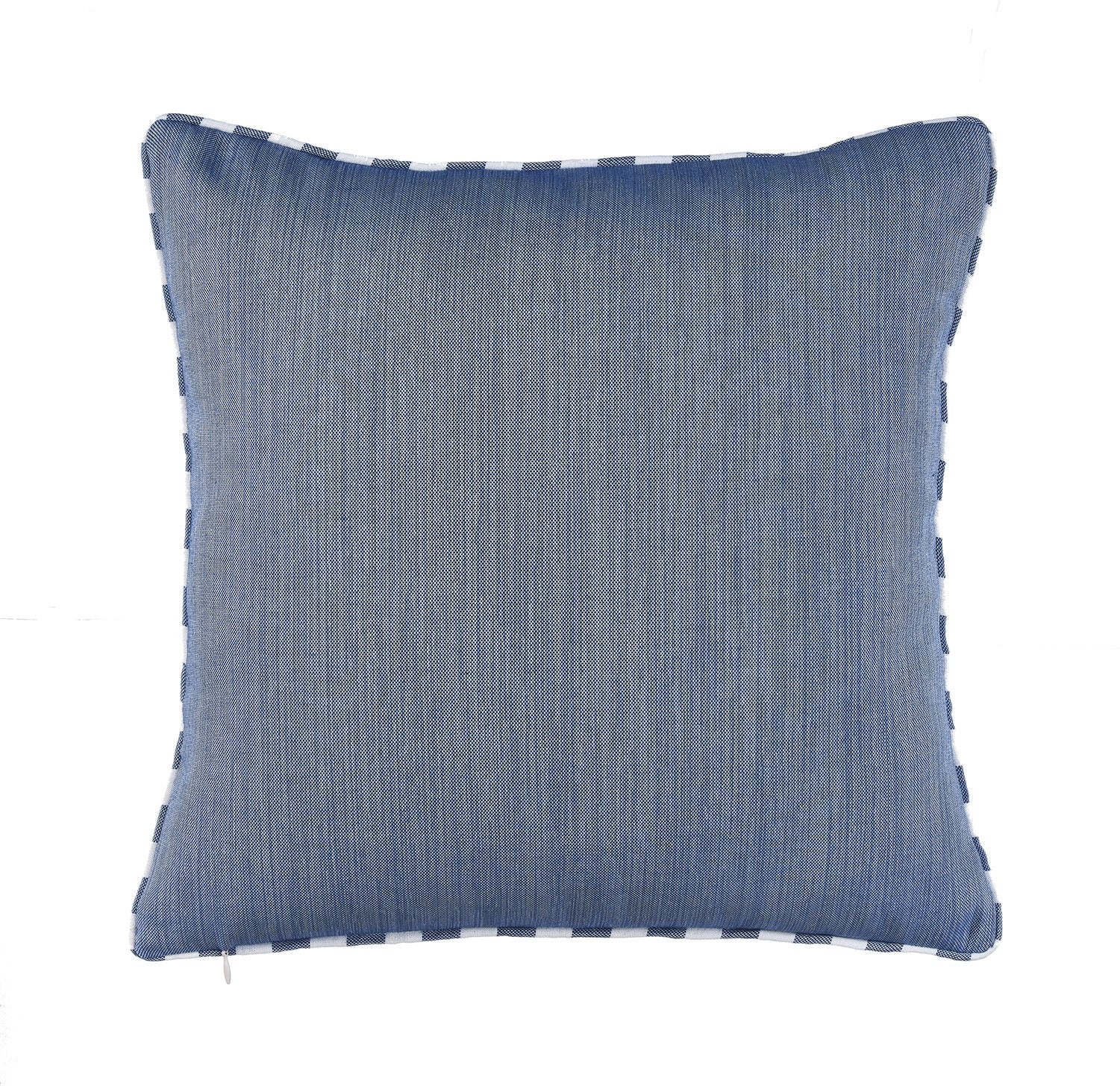 Ocean Serisi Mavi Kot Desenli Keten Kırlent