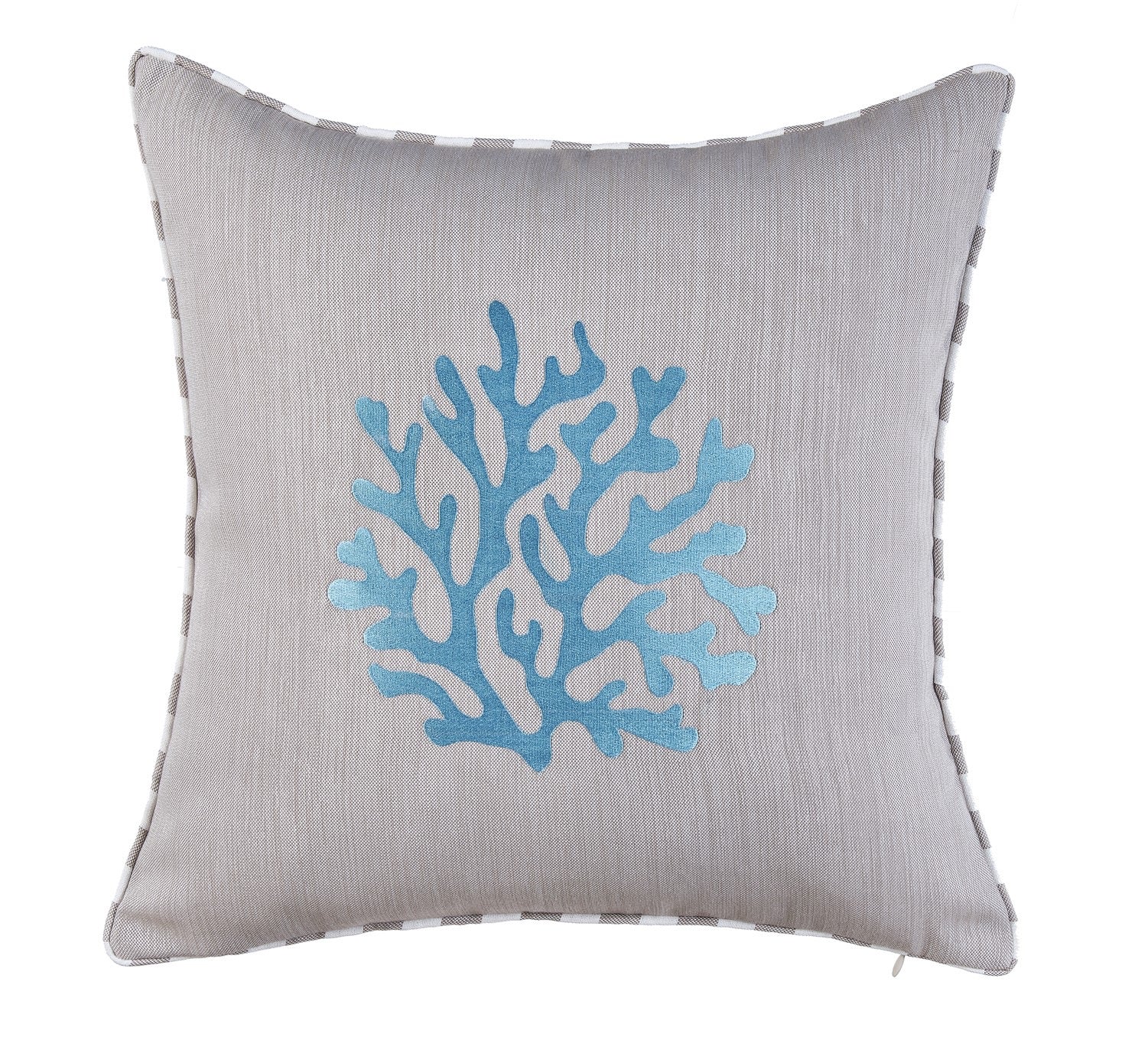 Ocean Serisi Turkuaz Desenli Keten Kırlent