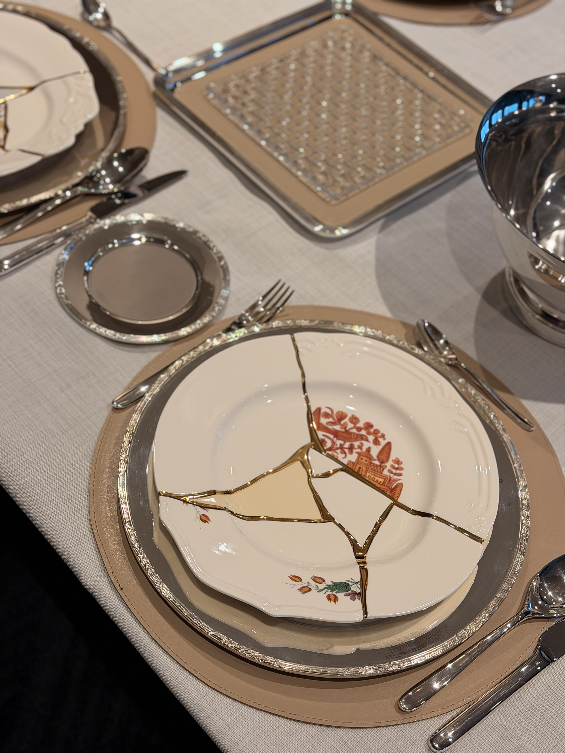 Deri Çift Taraflı Yuvarlak Supla Model Amerikan Servis (Taba/Bej)