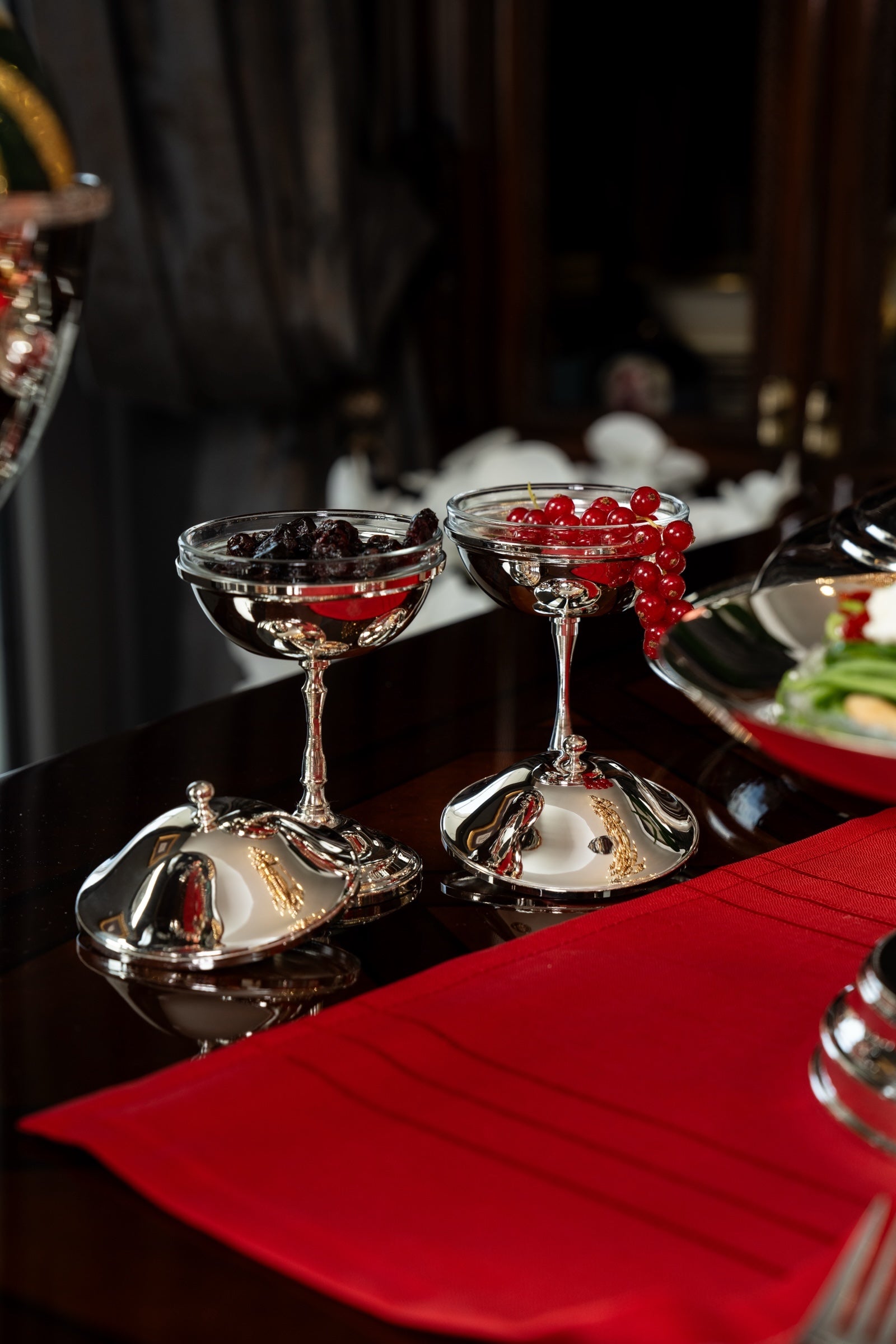 Gümüş Cam Kaseli Dondurmalık/Çerezlik/Meyvelik