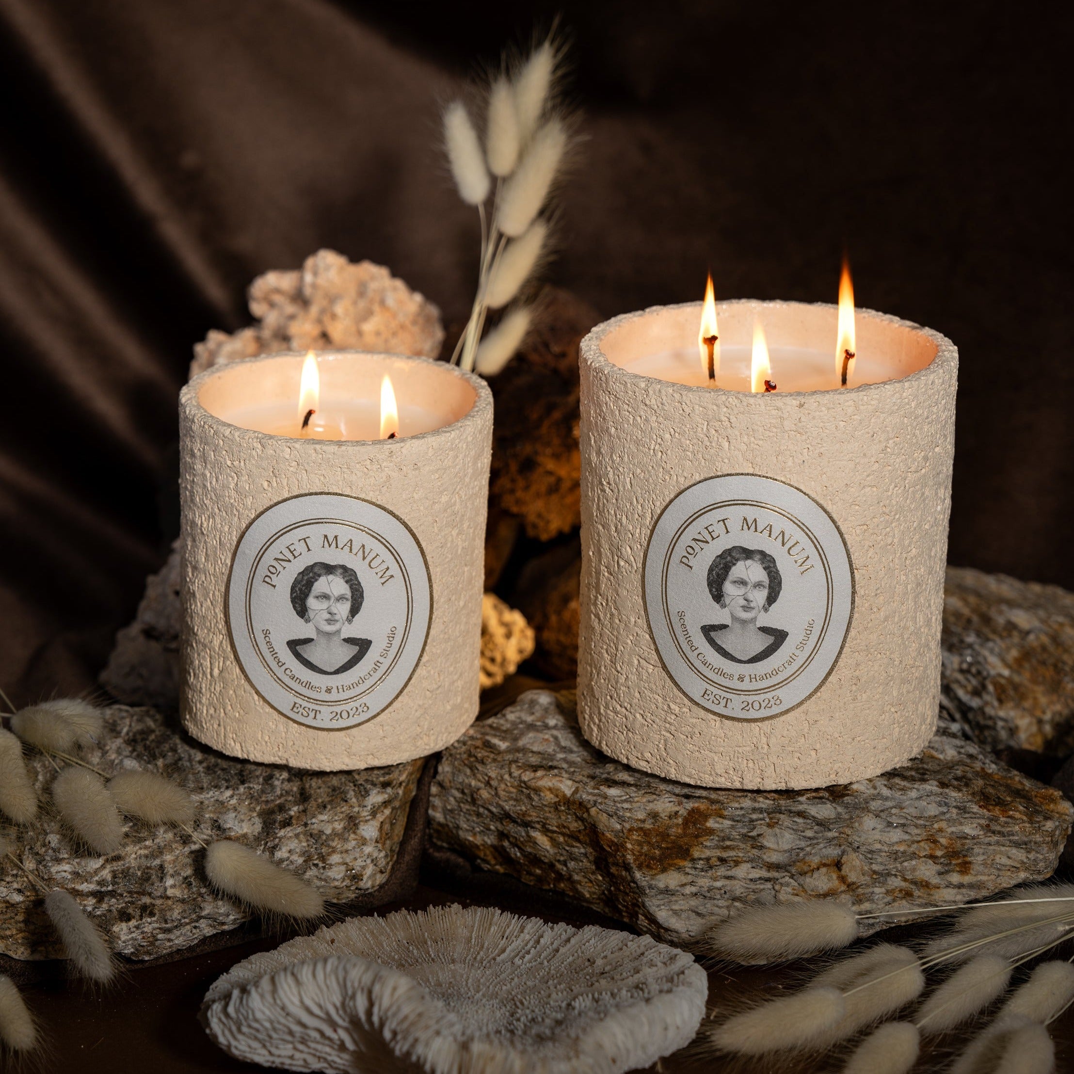 Ponet Manum '' La Poudre Suede '' Büyük Boy Seramik Mum