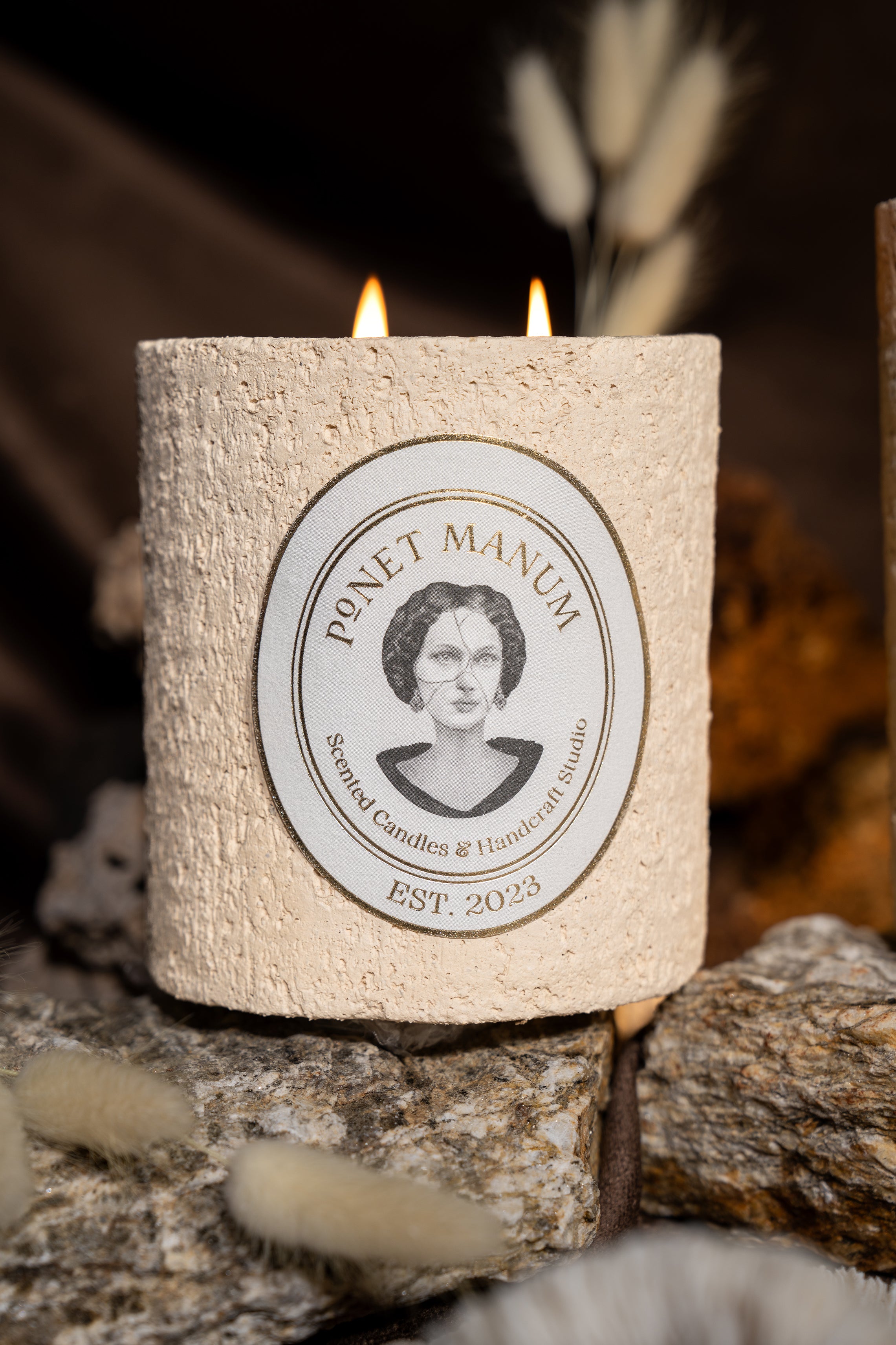 Ponet Manum '' La Poudre Suede '' Büyük Boy Seramik Mum