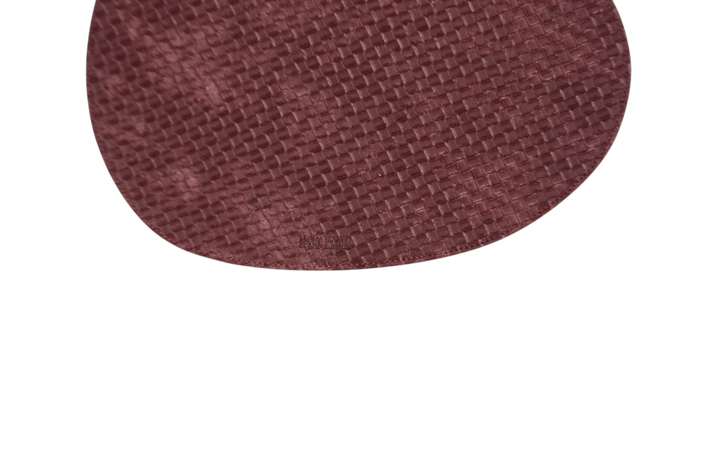 Amorf Örgü Deri Çift Taraflı Amerikan Servis (Mürdüm/Gri)