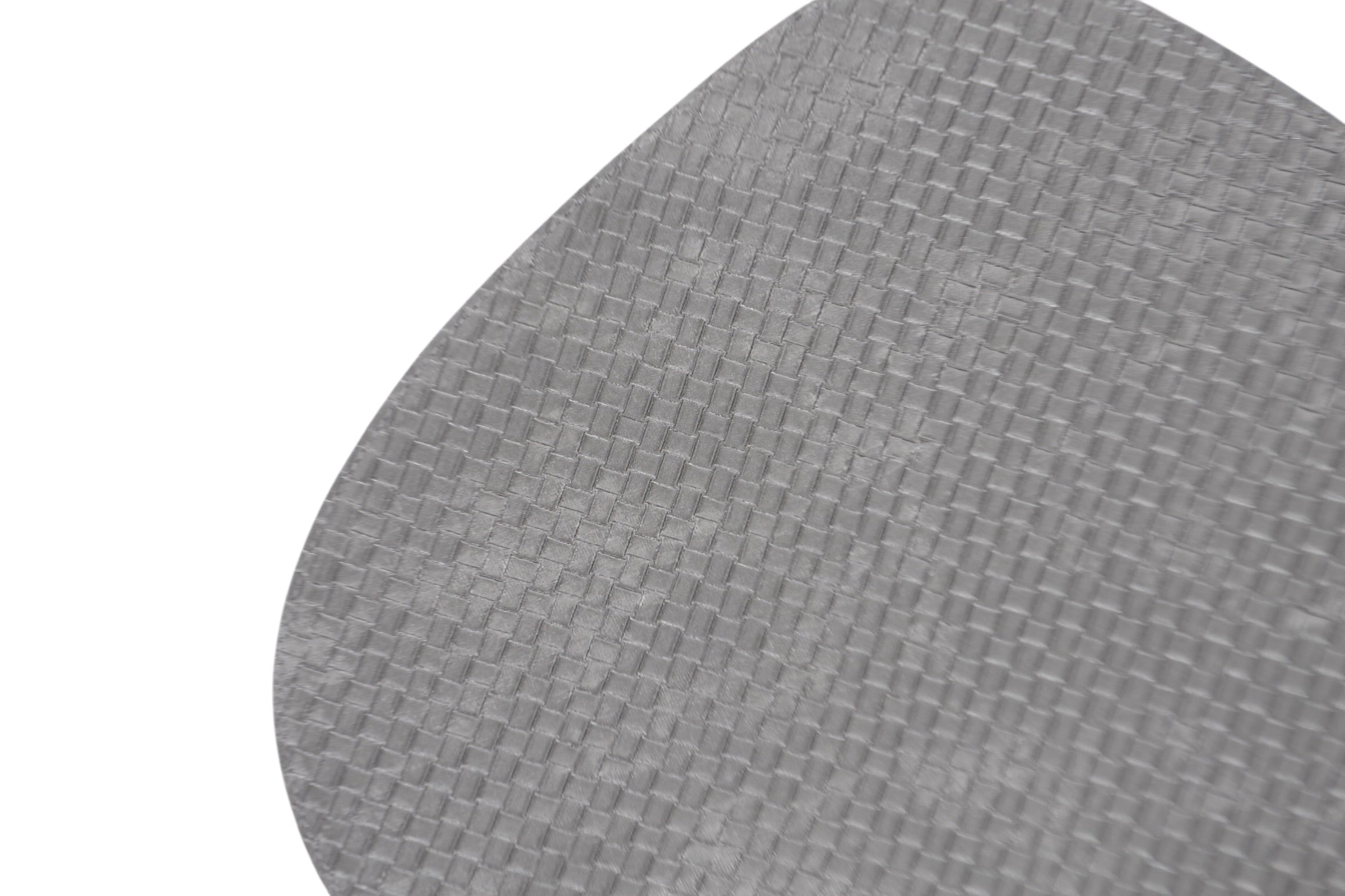 Amorf Örgü Deri Çift Taraflı Amerikan Servis (Mürdüm/Gri)