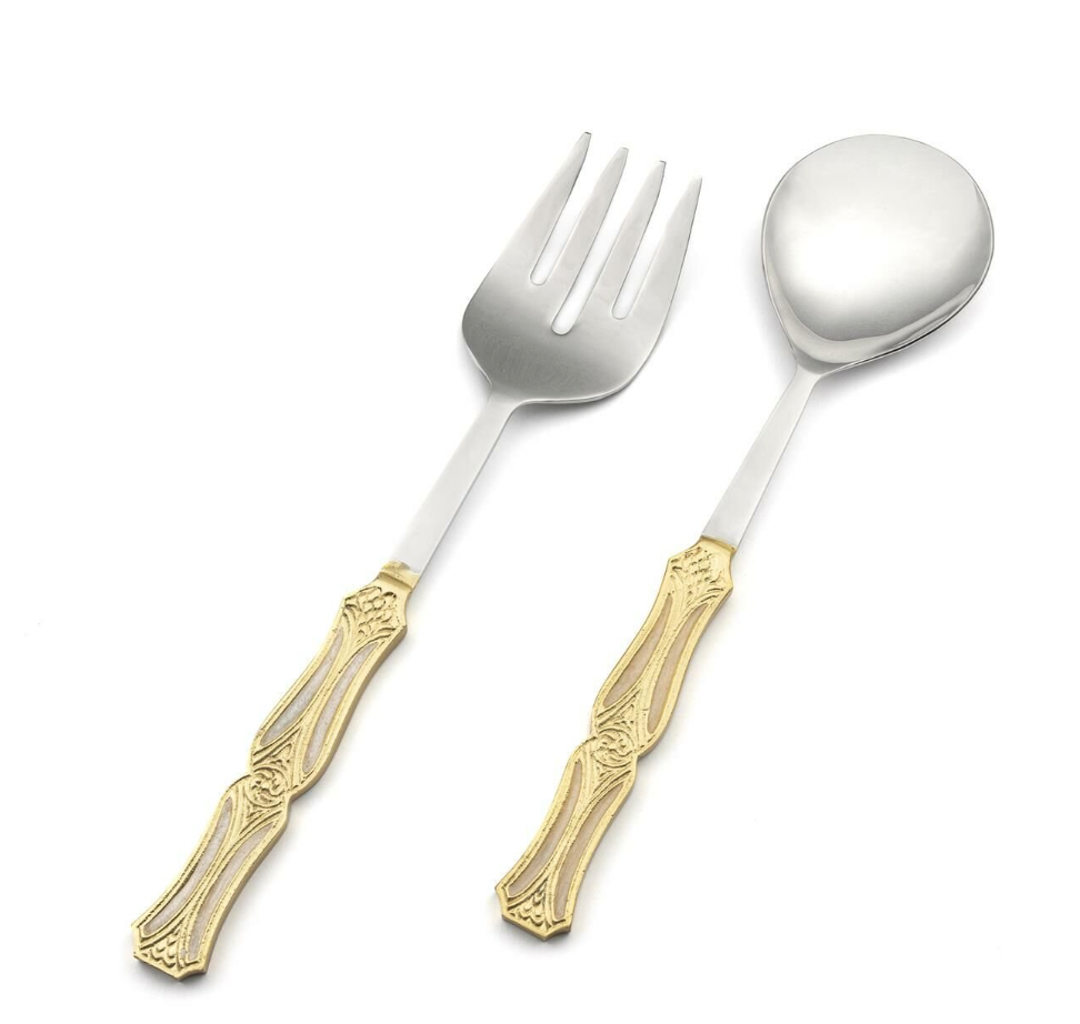 Antique Gümüş Gold 2'li Salata Servisi