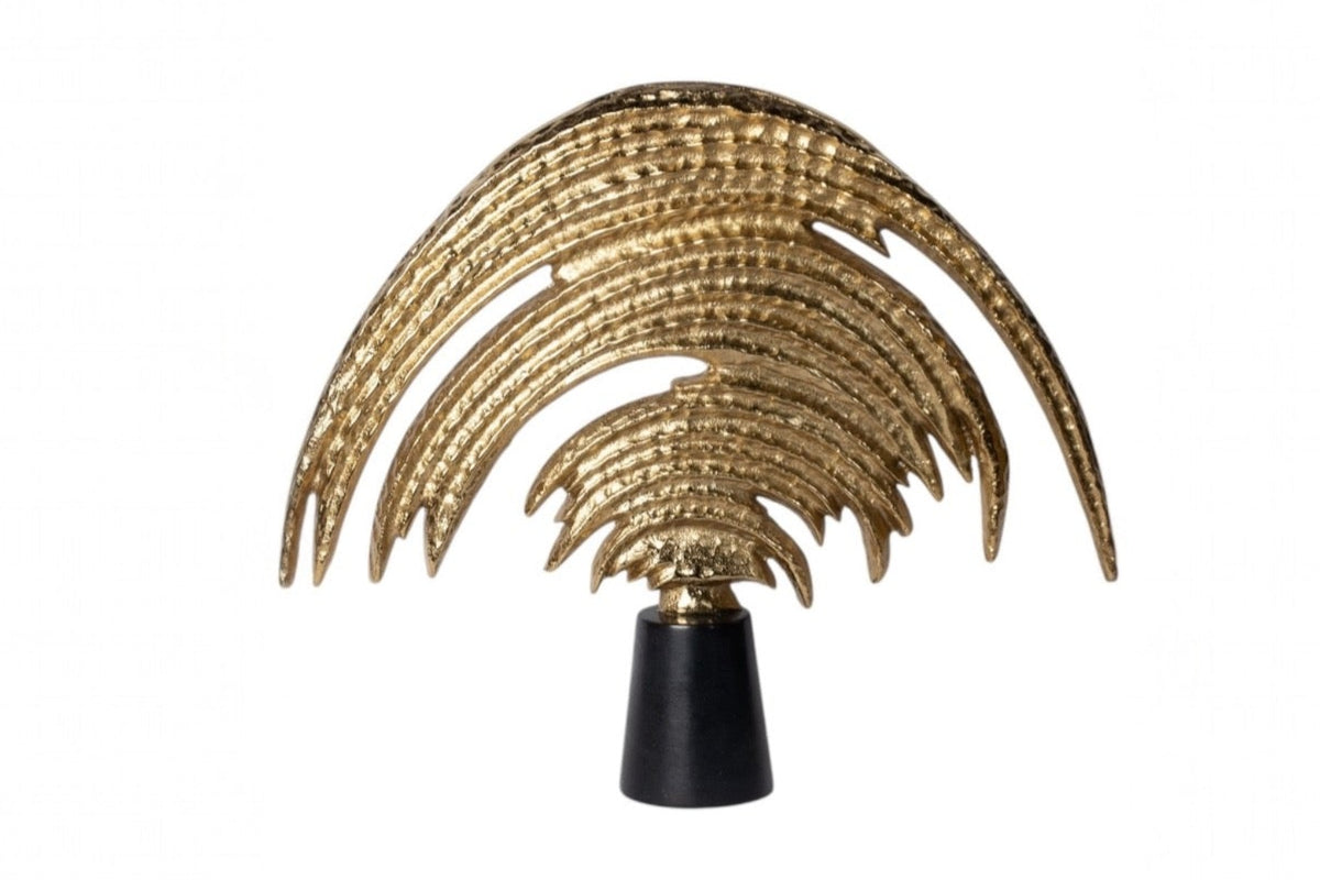 Gold Mermer Tabanlı Yay Motif Soyut Dekoratif Obje