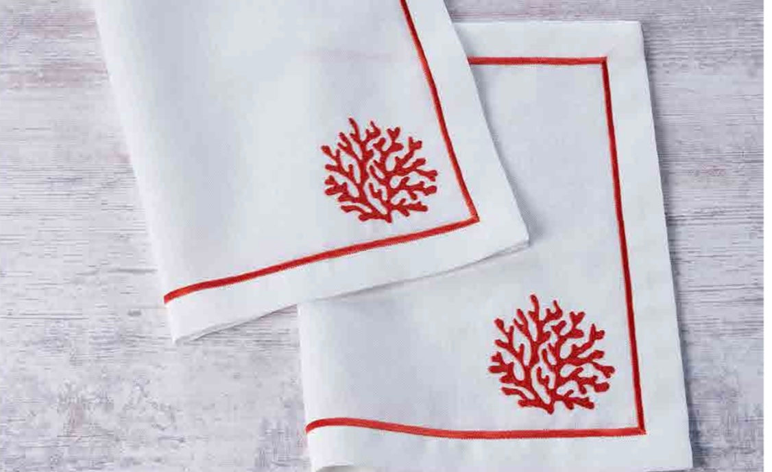 Ocean Serisi Mercan Desen Amerikan Servis