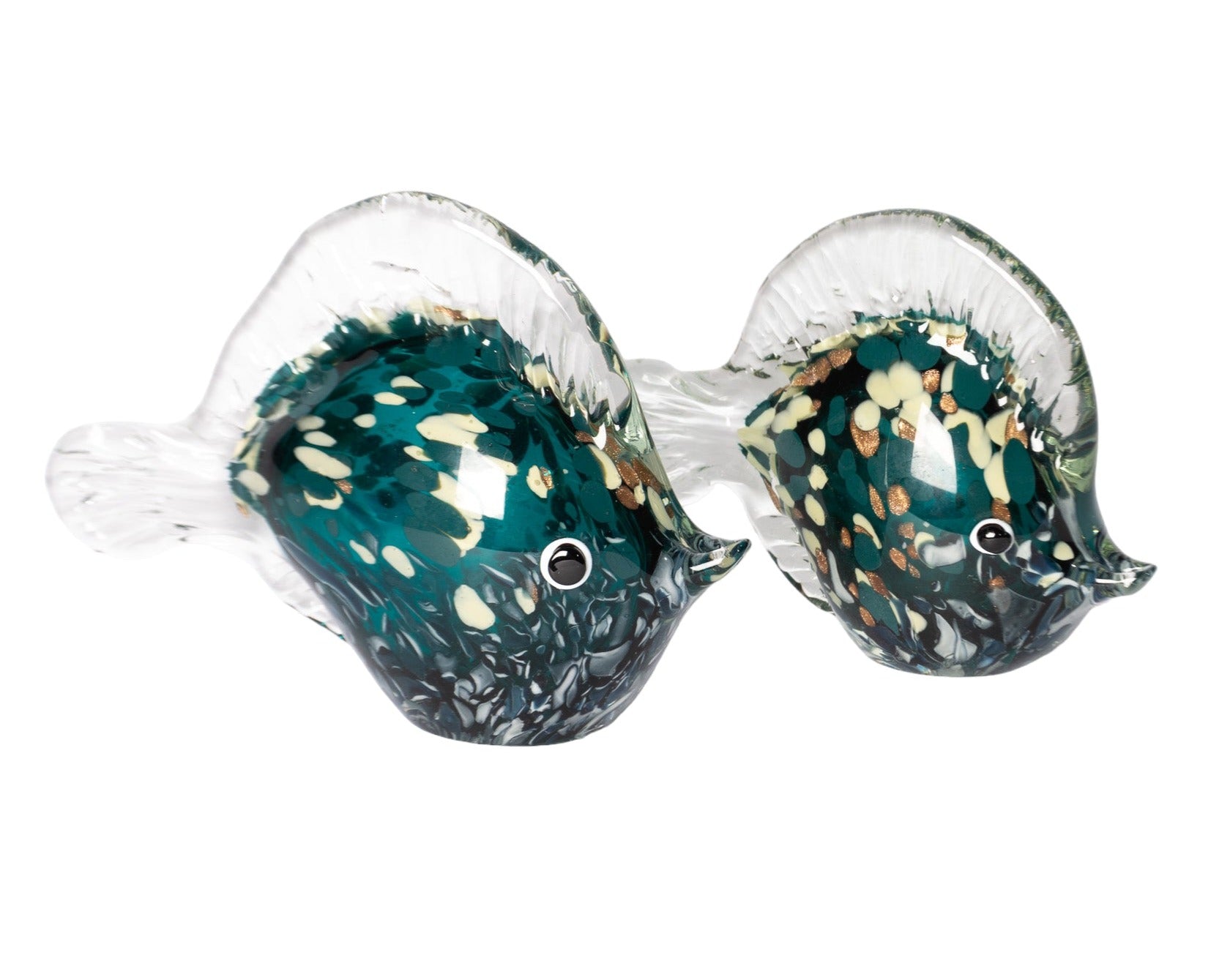 Renkli 2'li Cam Dekoratif Balık Obje