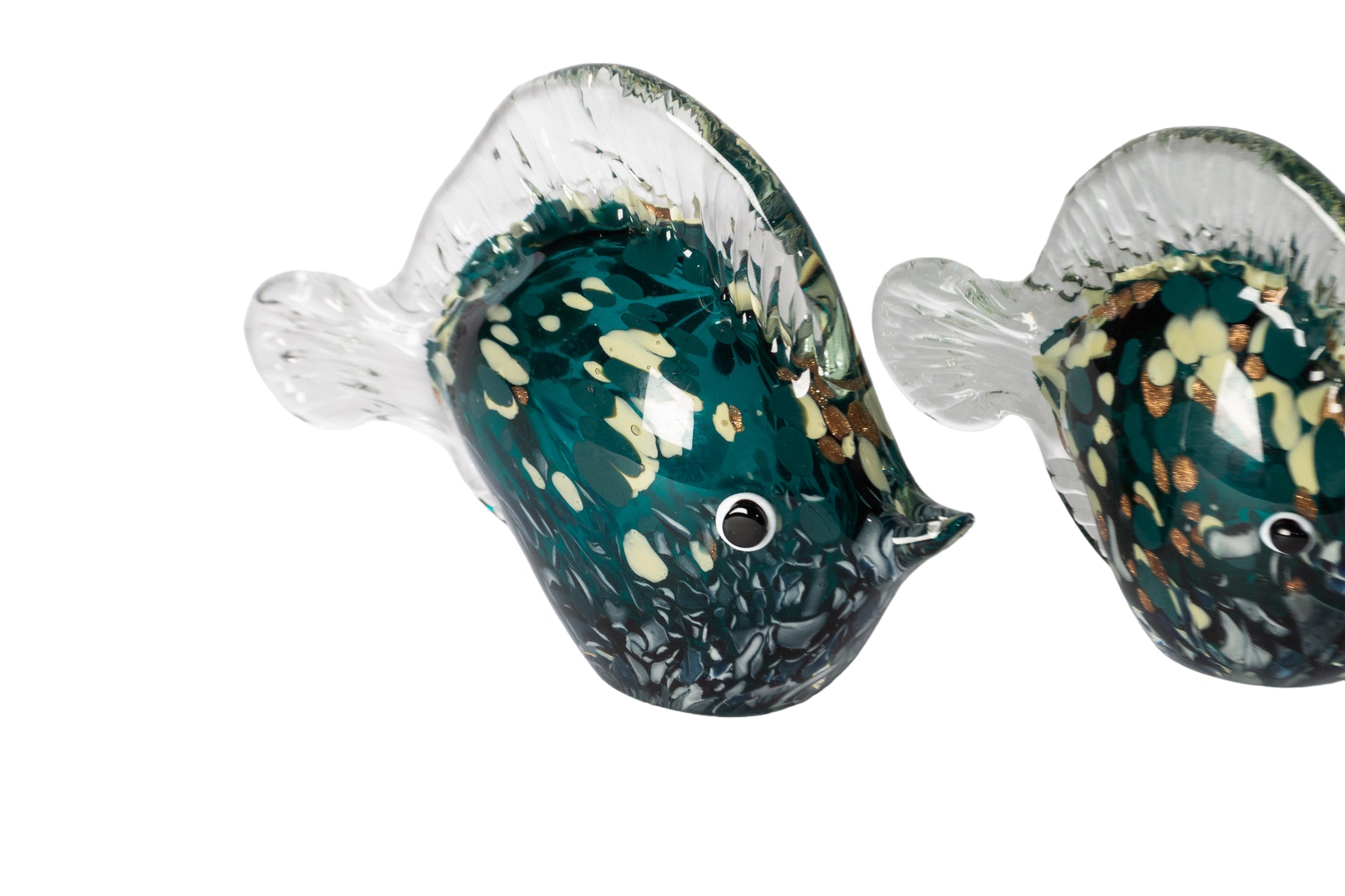 Renkli 2'li Cam Dekoratif Balık Obje