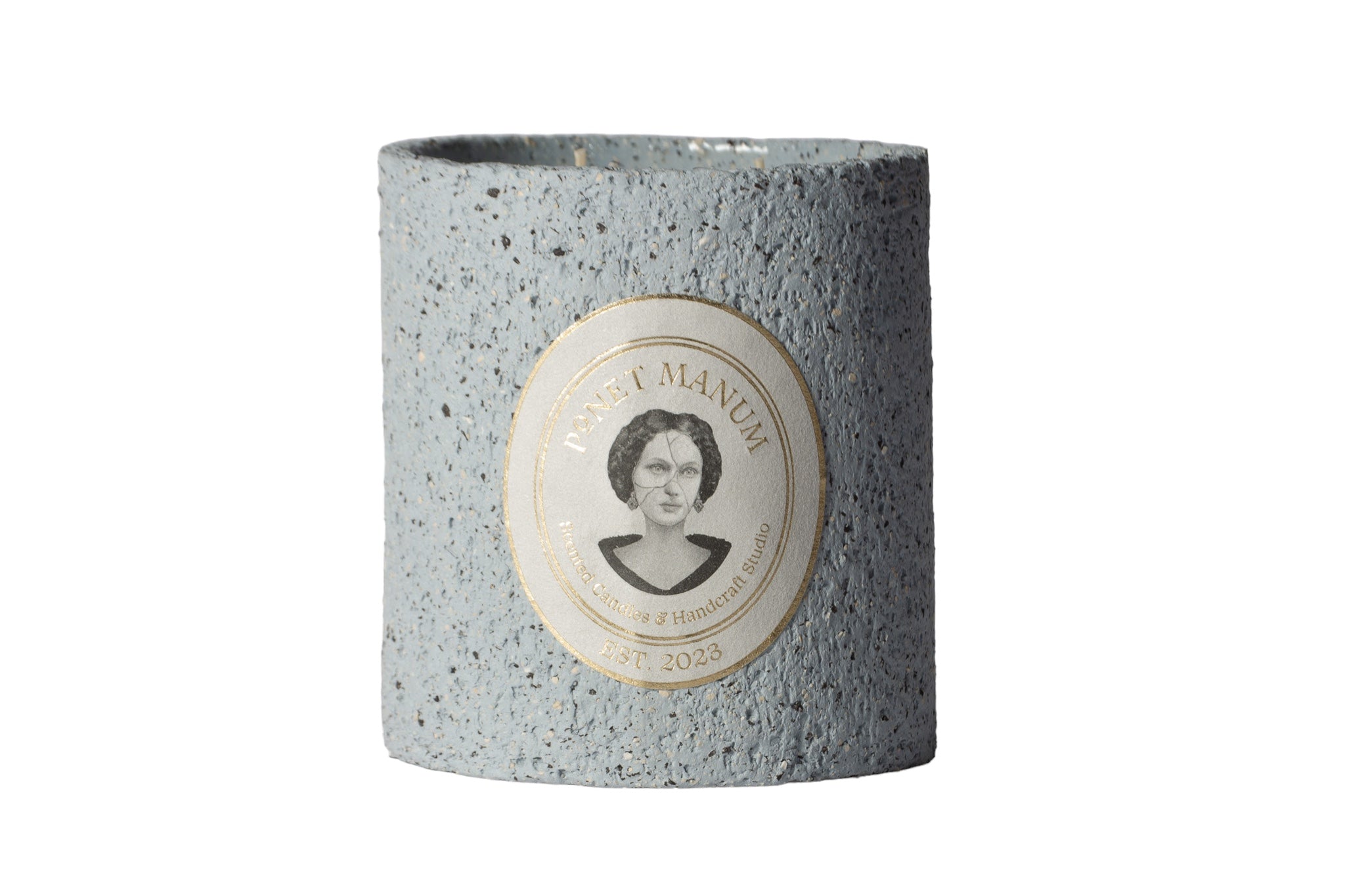 Ponet Manum '' Jasmin Rose '' Bebek Mavisi Büyük Boy Seramik Mum