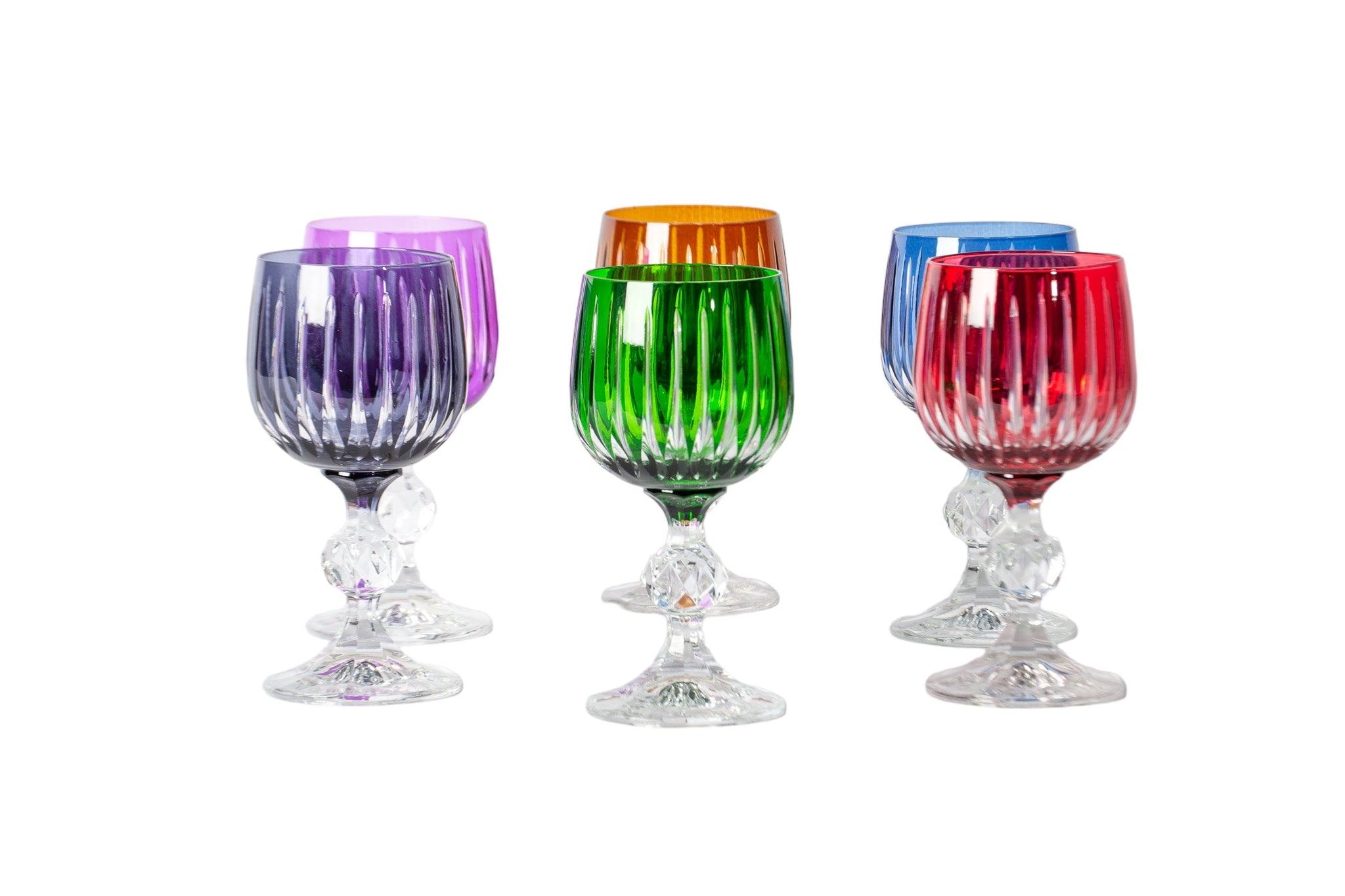 Amour Kristal Çizgi Kesme 6'lı Kahve Yanı Su Bardağı