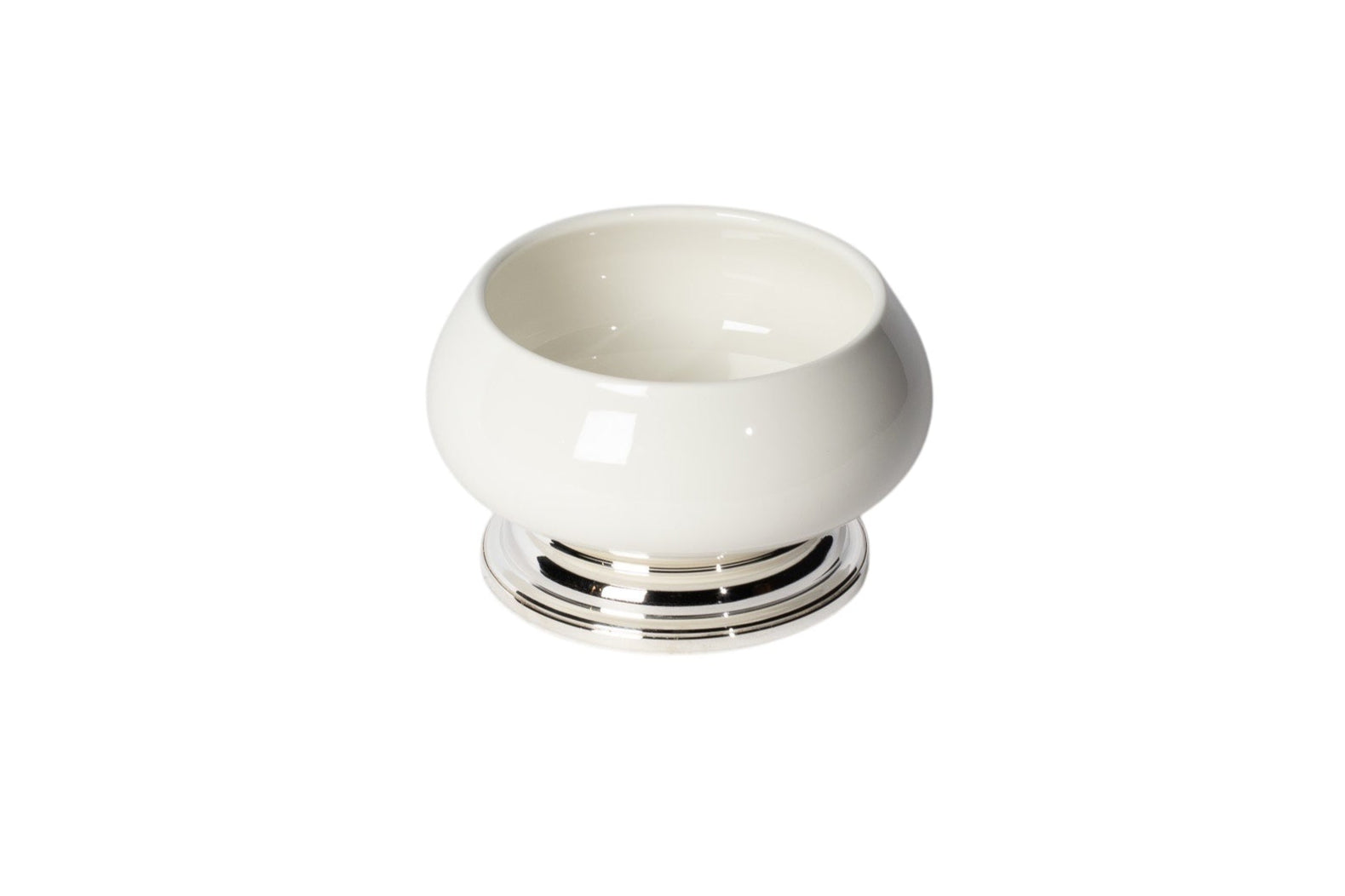 Gümüş Ayaklı Beyaz Porselen Küçük Sunum Kasesi