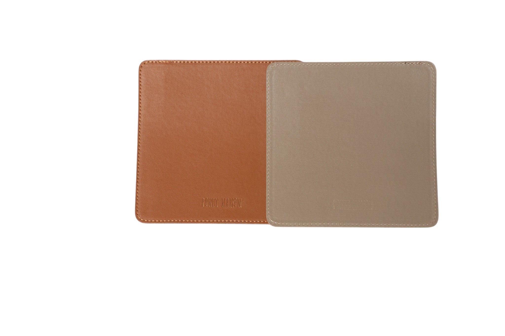 Deri 15.5x15.5 cm Tepsi içi Örtüsü (Taba/Vizon)