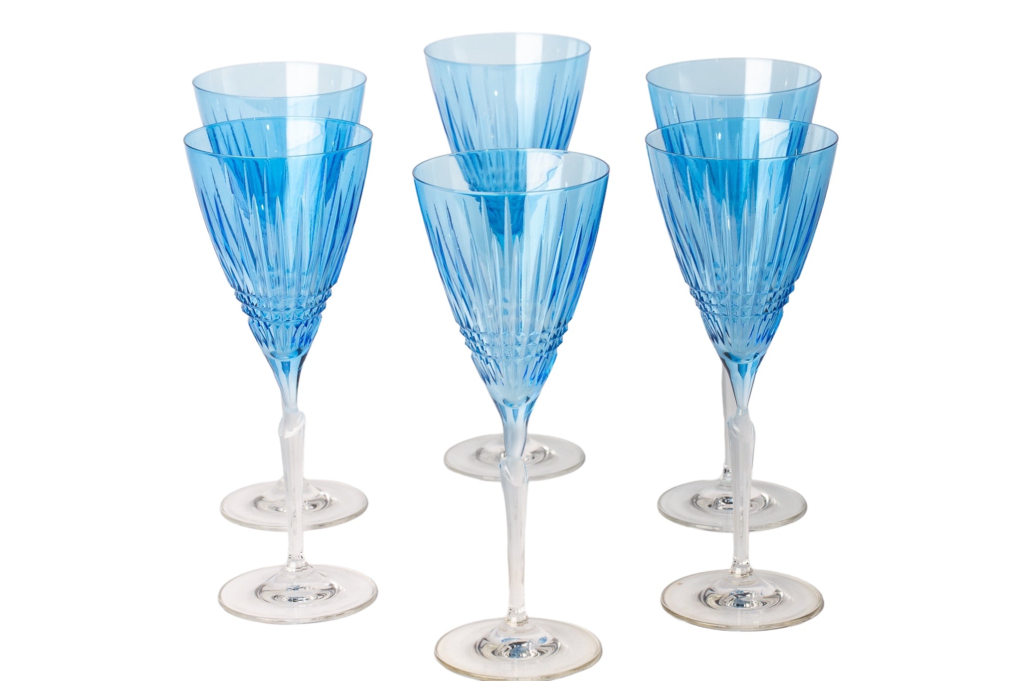 Blue Dream Kristal Kesme Cam Kadeh Takımı