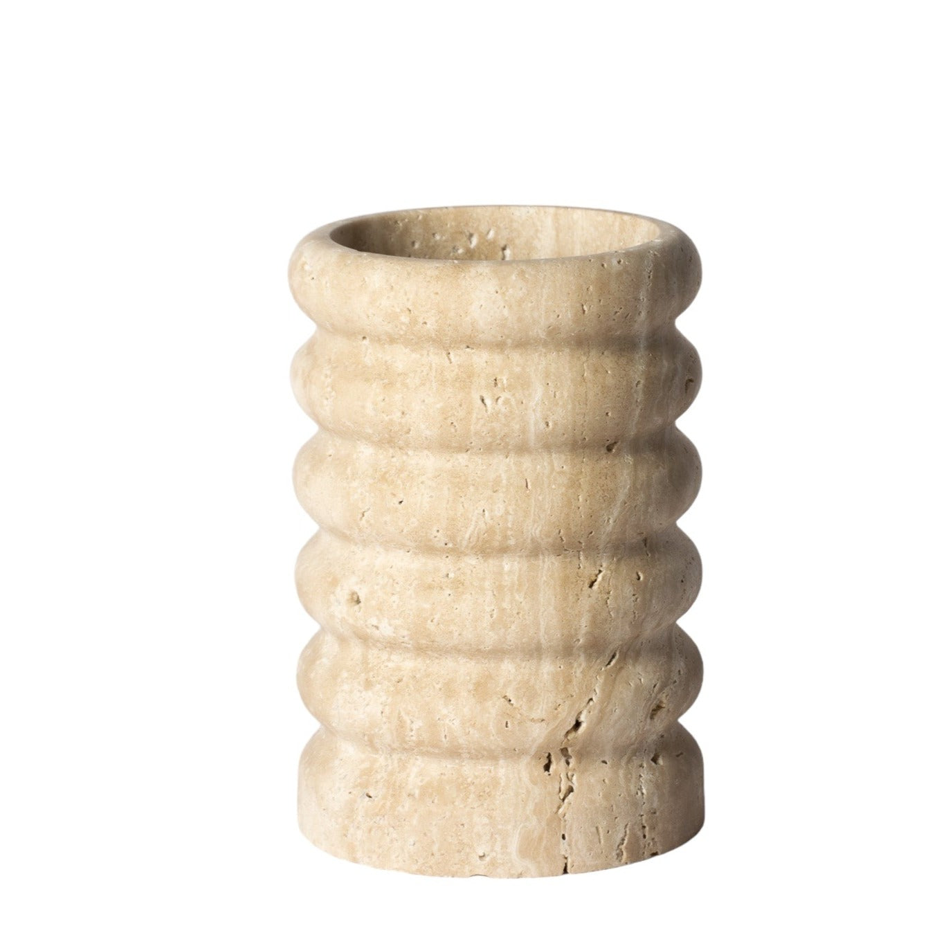 Doğal Taş Traverten Dekoratif Vazo