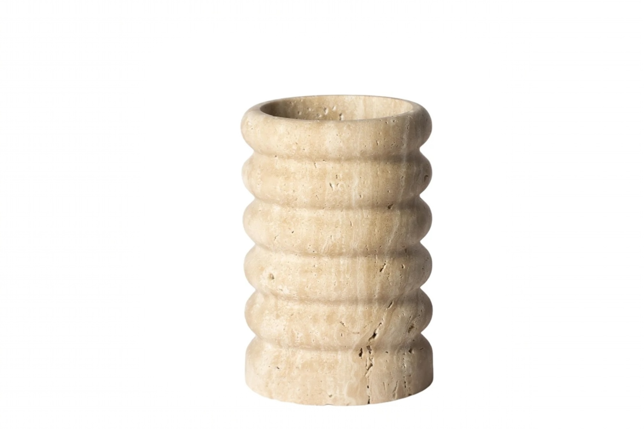 Doğal Taş Traverten Dekoratif Vazo