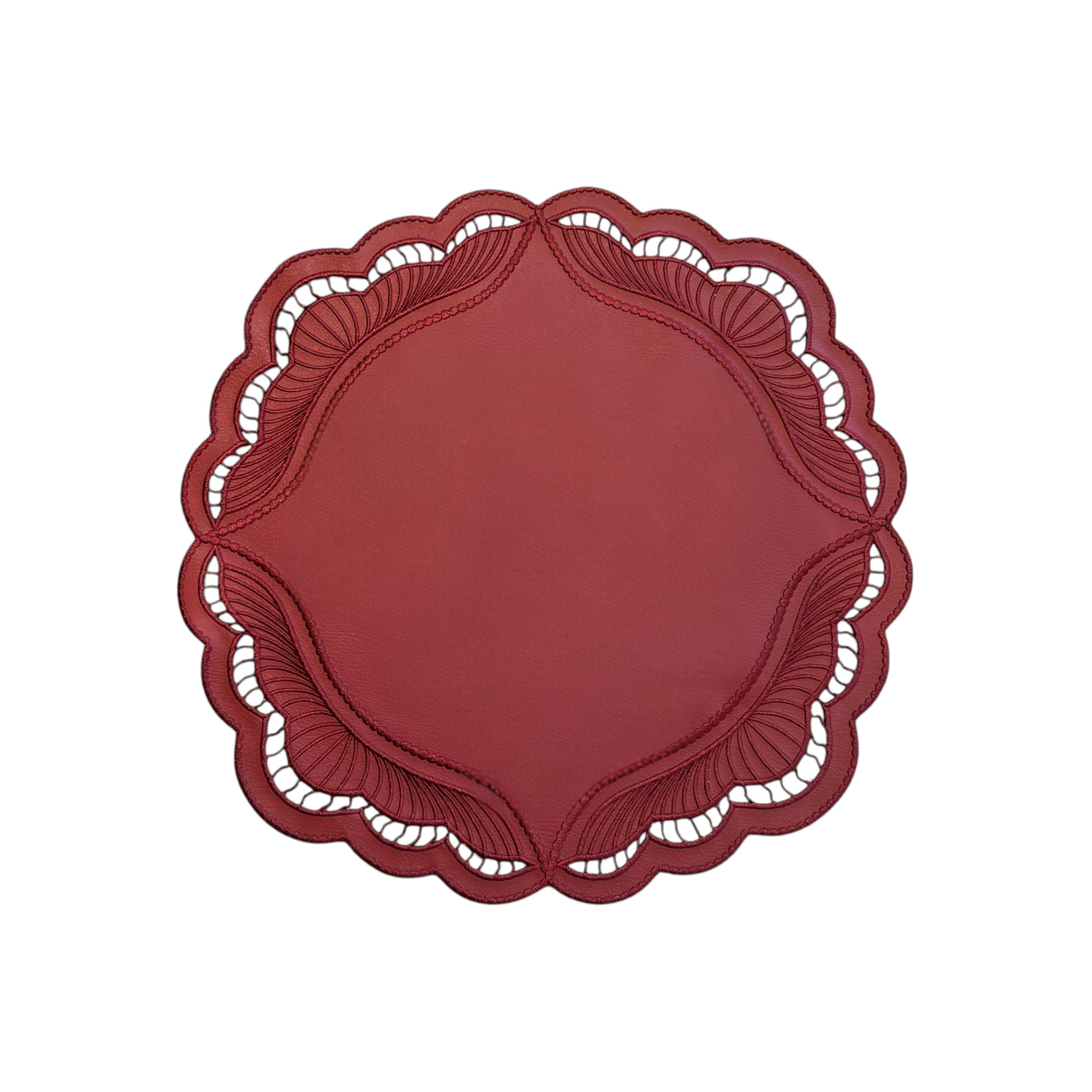 Plum Mürdüm 2'li Supla Model Nakışlı Deri Amerikan Servis