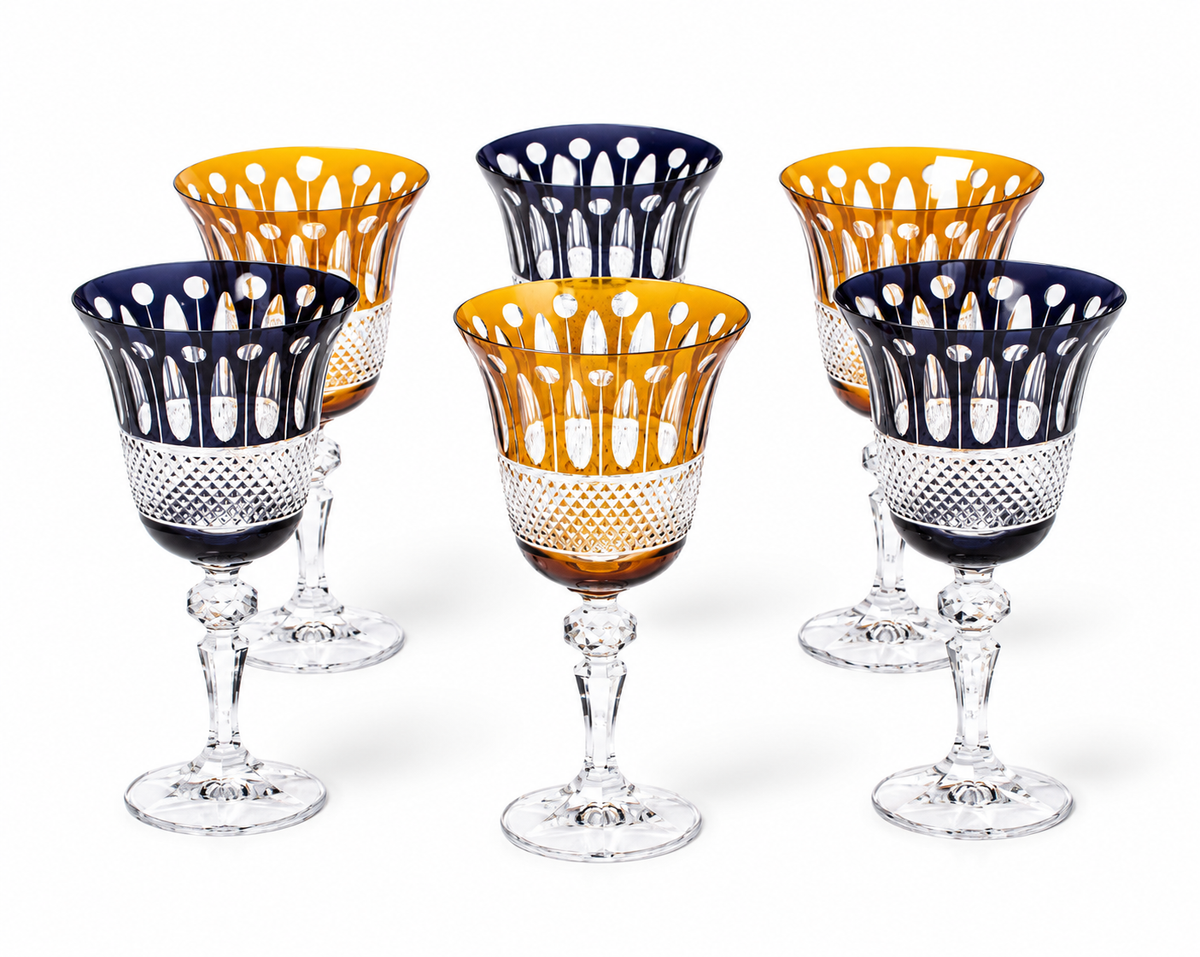 Black&Amber Kristal Kadeh Takımı (6'lı)