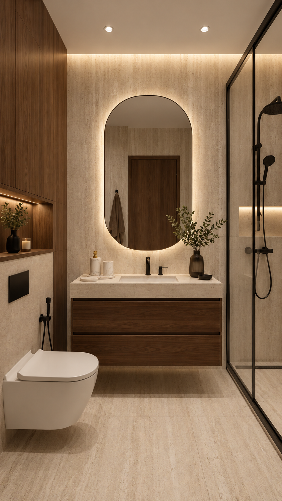 Beyaz Mermer 4 Parça Banyo Seti