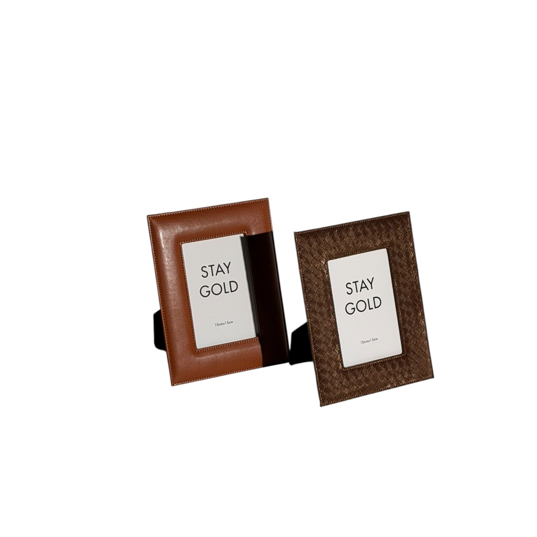 Süet Deri Koyu Kahve Kareli Çerçeve