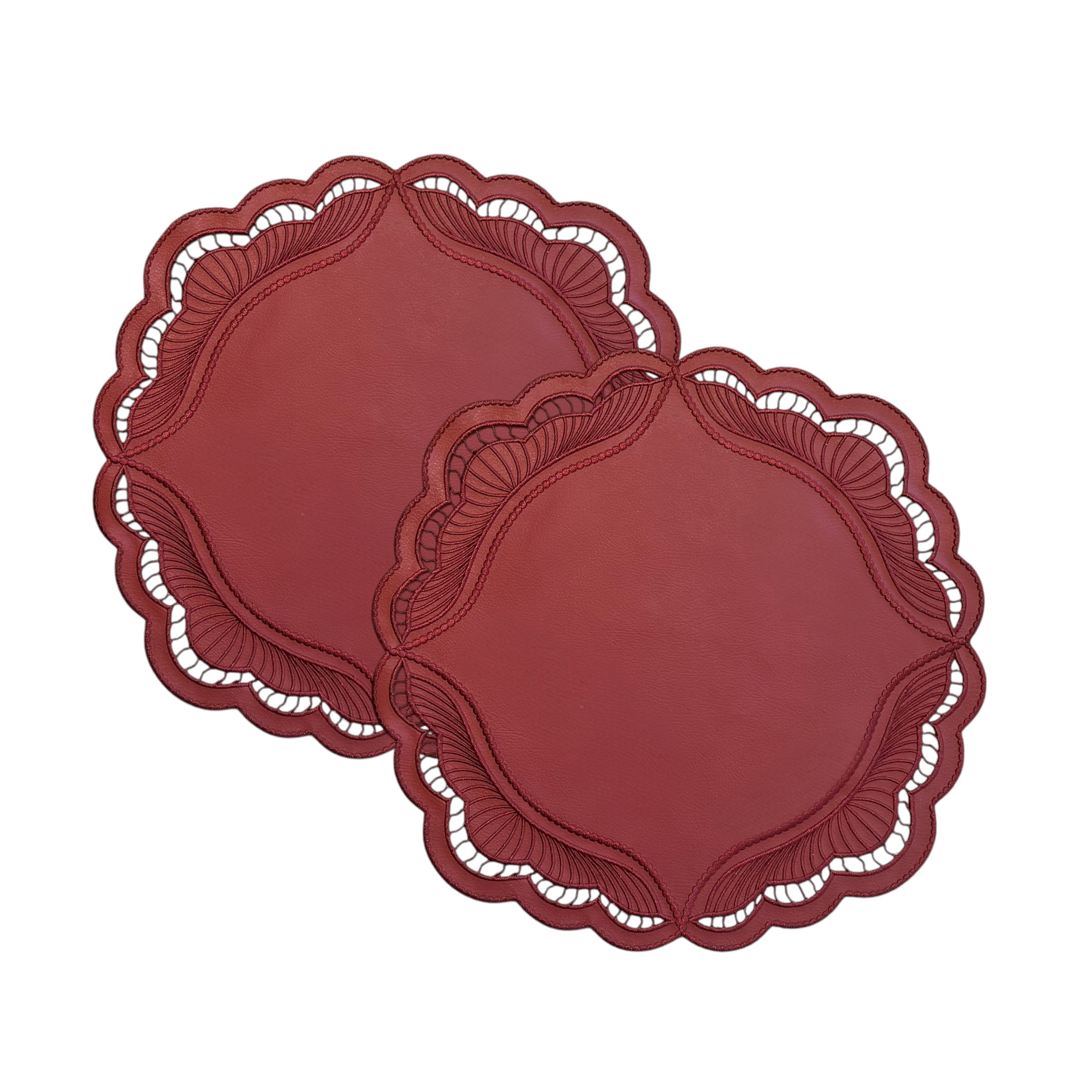 Plum Mürdüm 2'li Supla Model Nakışlı Deri Amerikan Servis