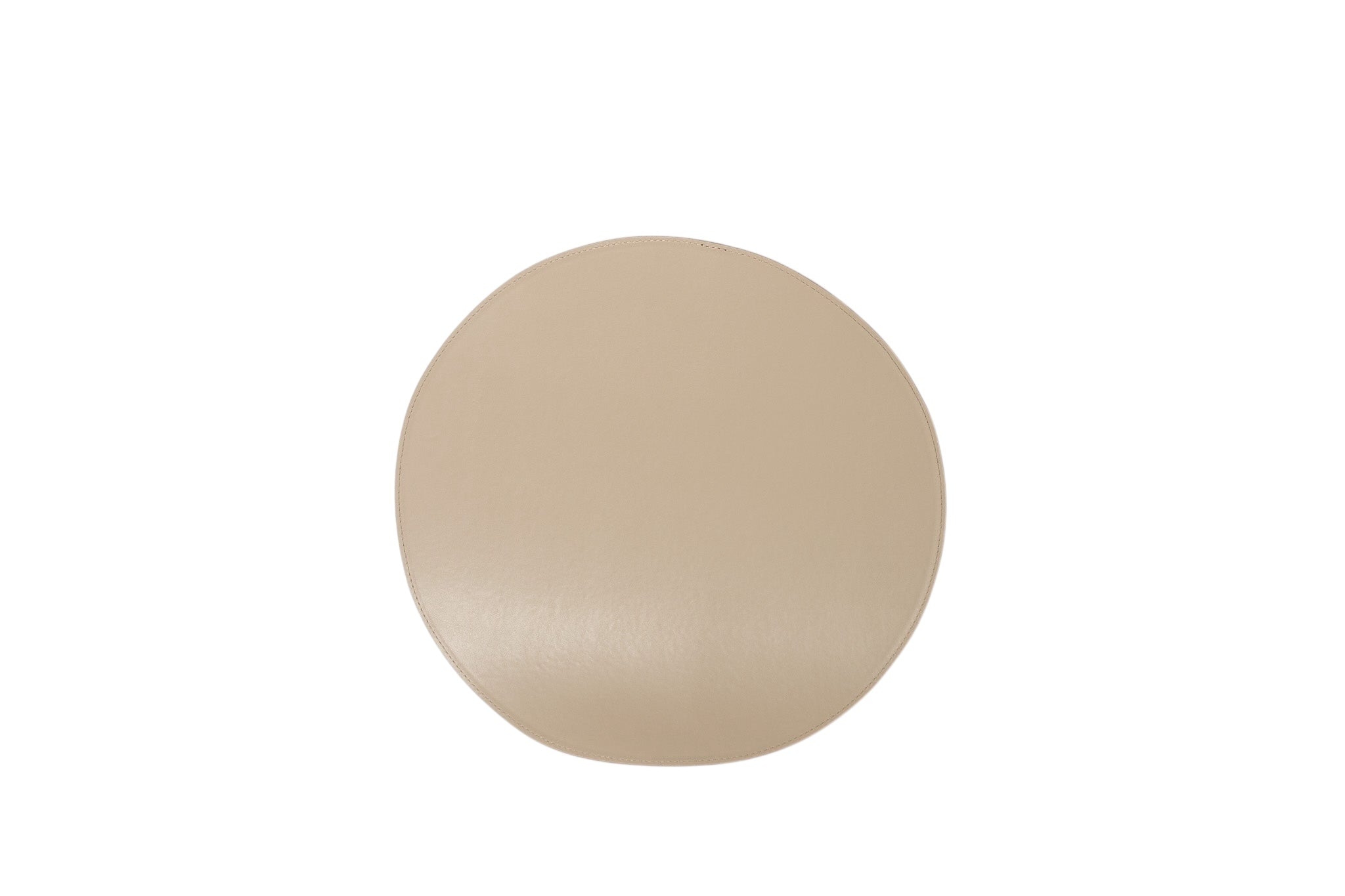 Deri Çift Taraflı Yuvarlak Supla Model Amerikan Servis (Taba/Bej)